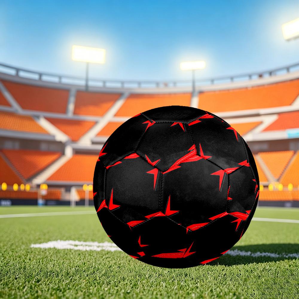1 pz Pallone da Calcio Astratto Nero Taglia 5 Professionale Leggero Resistente Partita Allenamento Calcio Sportivo Indoor e Outdoor Pallone da Allenamento y8
