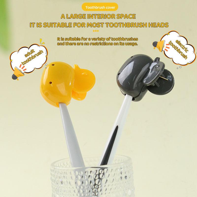 3Pcs Reusable Plastic Duck Toothbrush Clip, Travel Toothbrush Protector, Portable Toothbrush Storage Box, Holiday Gift