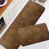 2PC Original Wood Color Trendy Imitation Wood Grain Non-Slip Insulation Mat Kitchen Rug Absorbent Floor Rectangular Carpet