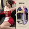 Tear-off Pretty Mesh Suit, Perspective Open-cut Flirting Uniform, Seduction, Lingerie, Buttocks, Maid