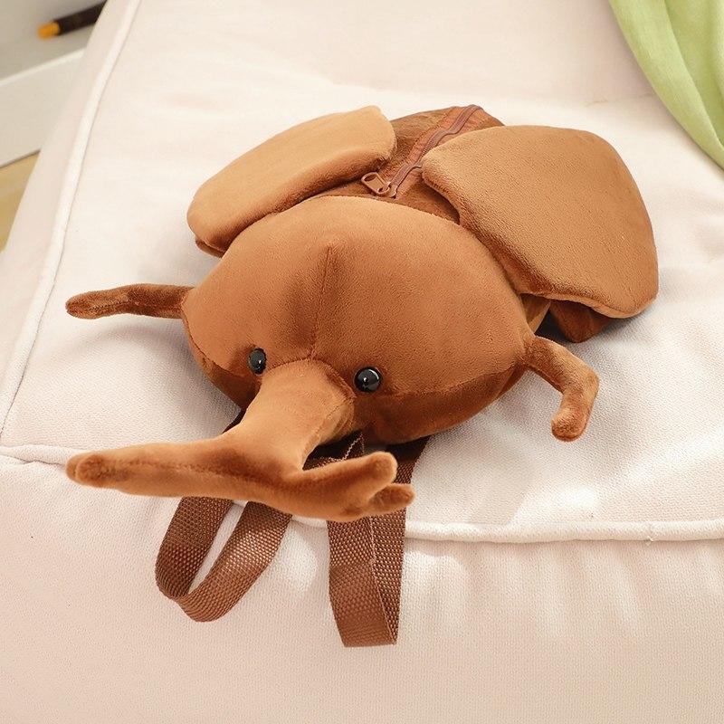 Neuer 45 cm Simulations-Käfer-Rucksack Stofftier-Insekten-Spielzeug Cartoon Süßer Einhorn-Käfer-Tasche Für Freund Tägliche Reise Spielzeug Geschenke