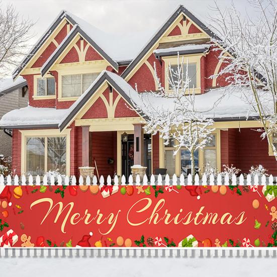 

300 СМ Красный С Рождеством Баннер Золотая Буква Печати Многоразовые Праздник Крытый Открытый Настенный Фон Украшения Рождественские Принадлежности Для Вечеринки Фото Опора