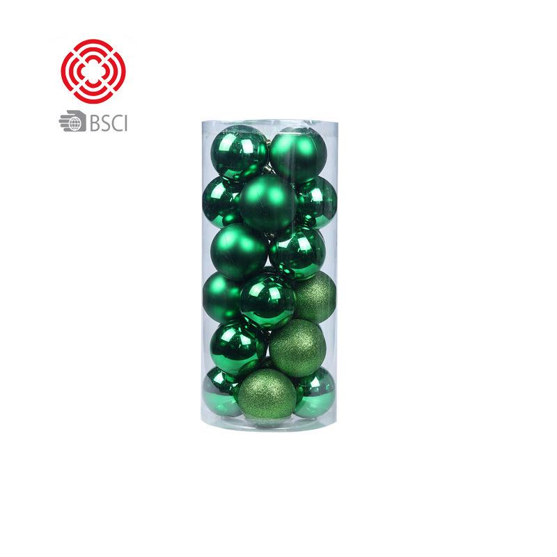 Christmas Ball Set: 24 Colorful Plastic Ornaments (3/4/6/8cm) for Christmas Tree Decorations