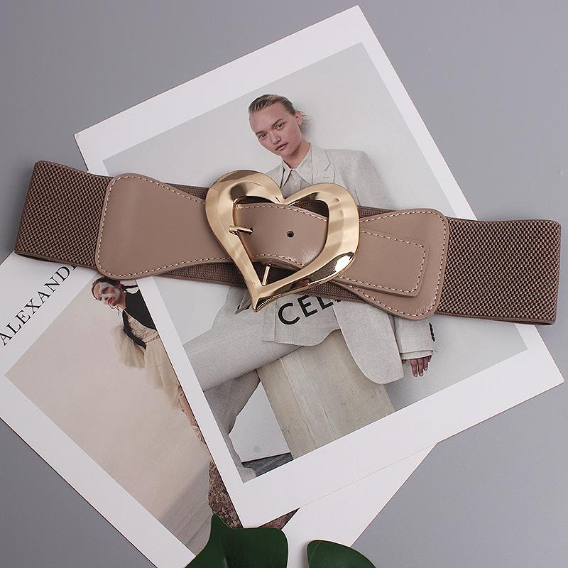 

New Love Pinbuckle Cowhide Stitching Elastic Elastic Waist Seal Women s Dress Shirt Simple Belt Women 66cm-80cm легкие хаки