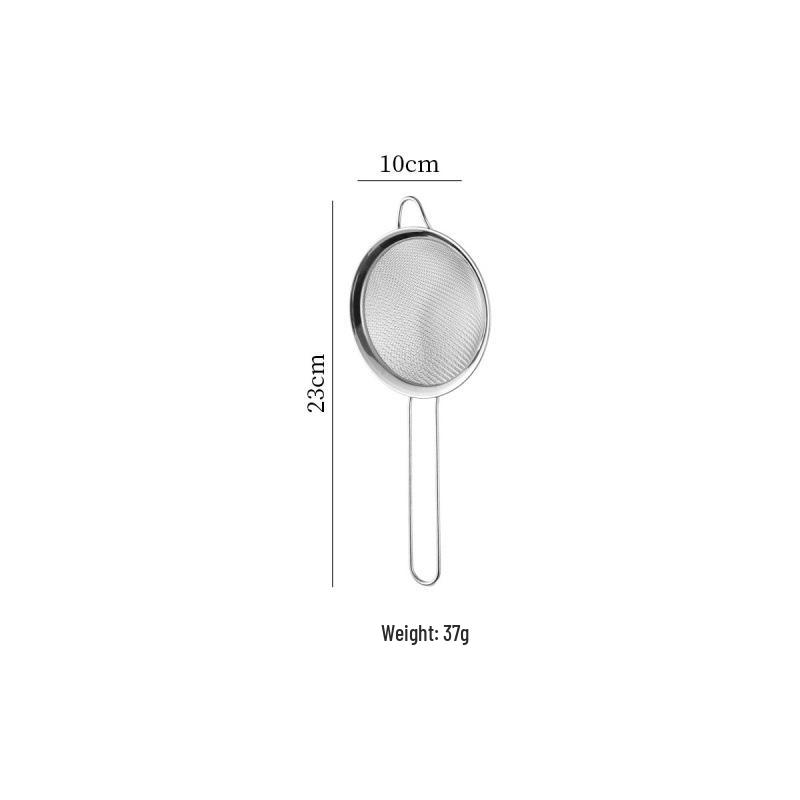 Stainless Steel Kitchen Colander and Sieve with Hook for Soy Milk, Juice, Sesame, Noodles, and Frying