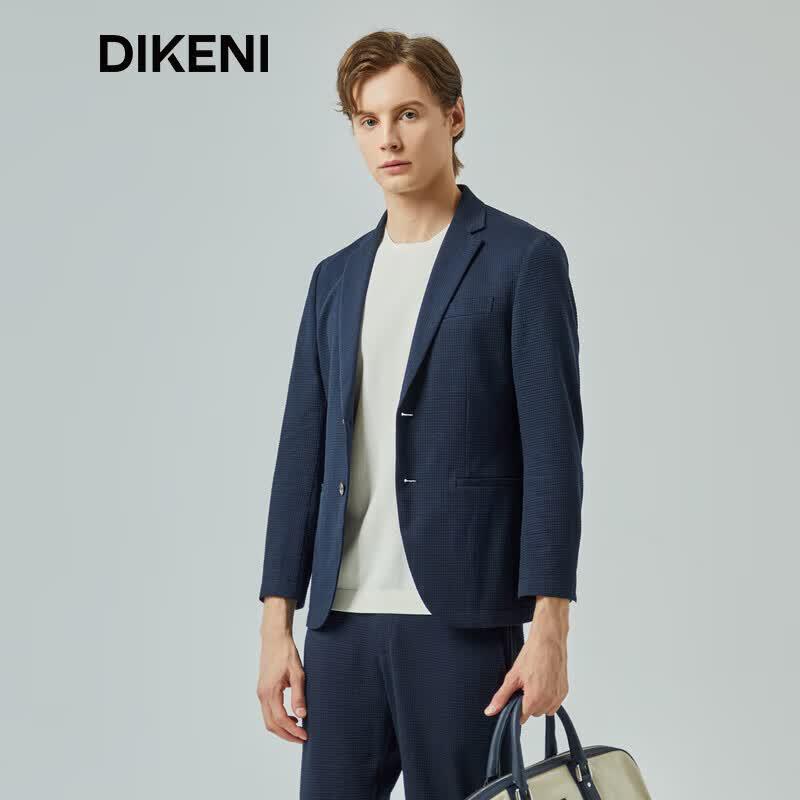DIKENI Men s Textured Mulberry Silk Blend Blazer XL (52)