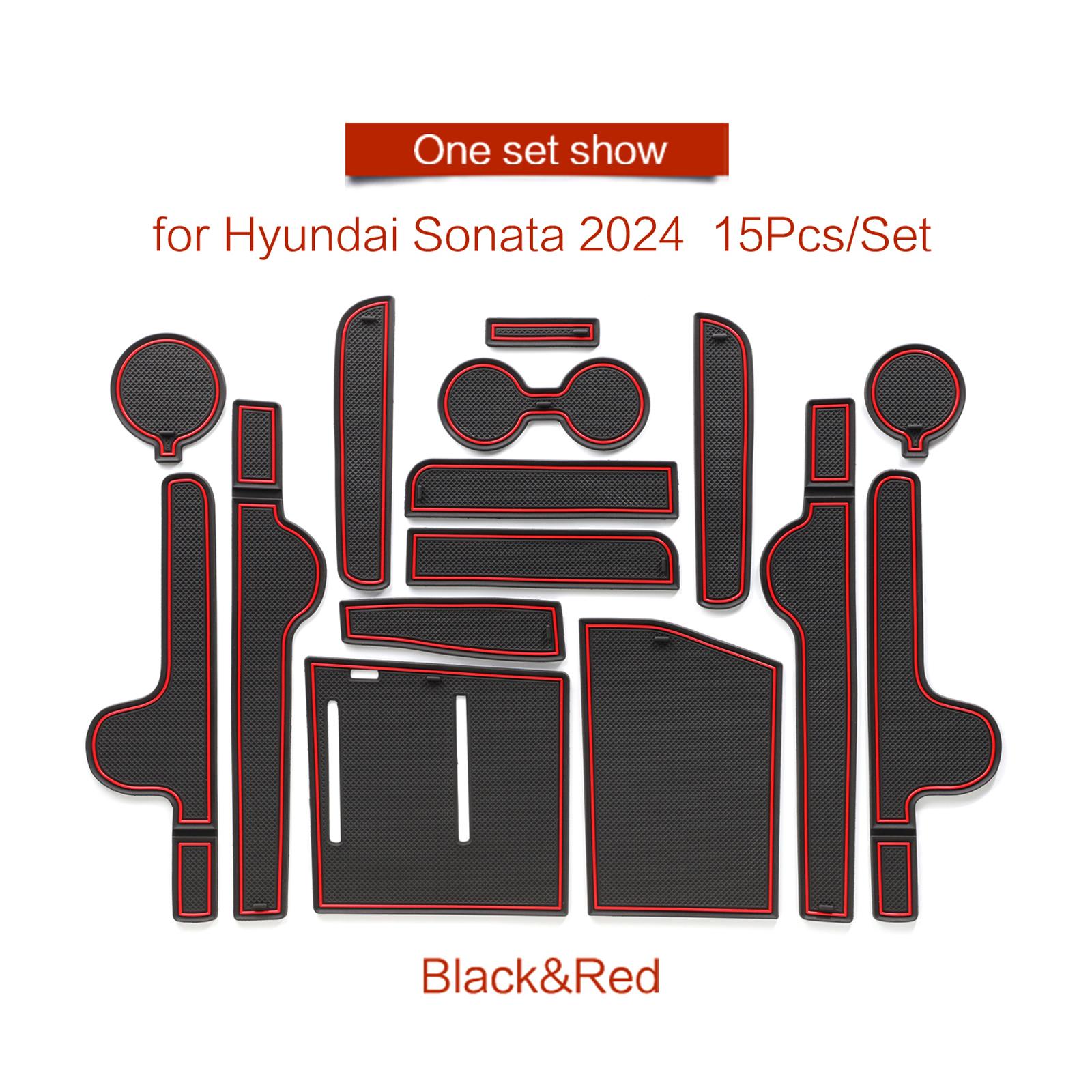 

для Hyundai Sonata 2025 противоскользящий коврик для дверного паза, подставка для стакана, аксессуары для интерьера, резиновая подставка 15 шт./компл. 15pcs
