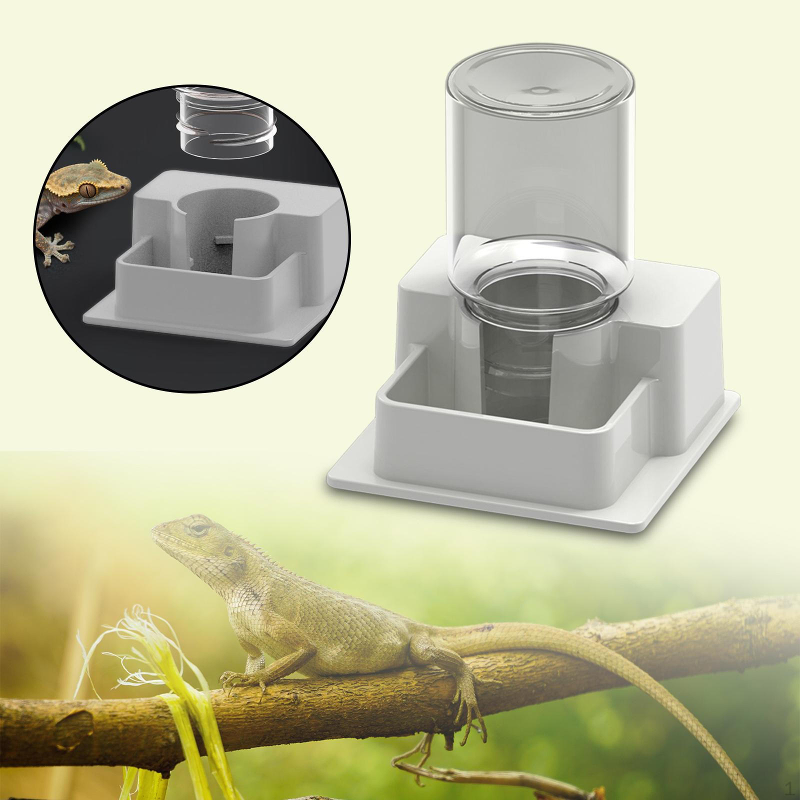 

Автоматическая поилка для рептилий, инструмент для питья, украшение для аквариума, контейнер с бутылочным дозатором белый