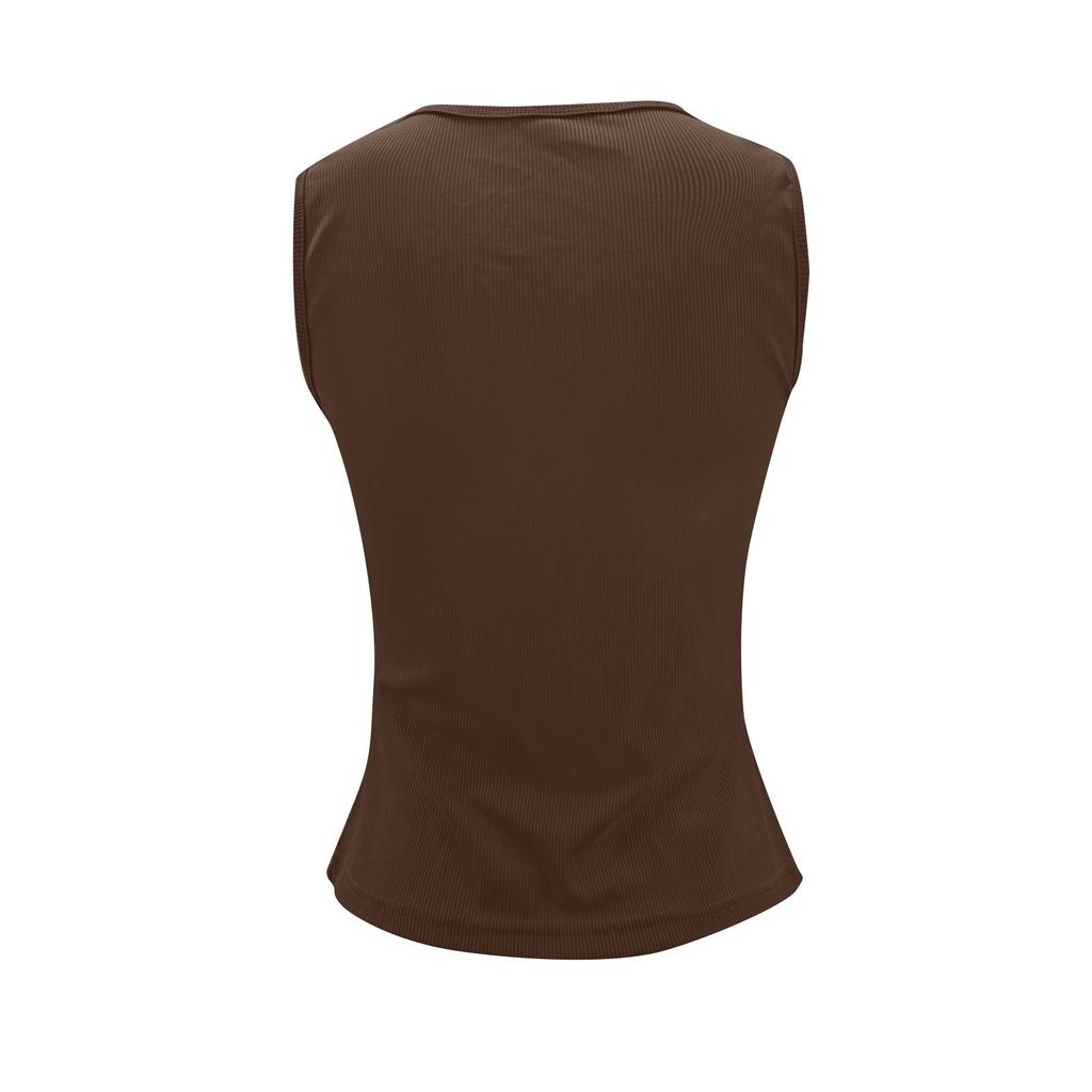 Dámský sexy přiléhavý pletený spodní top vesta