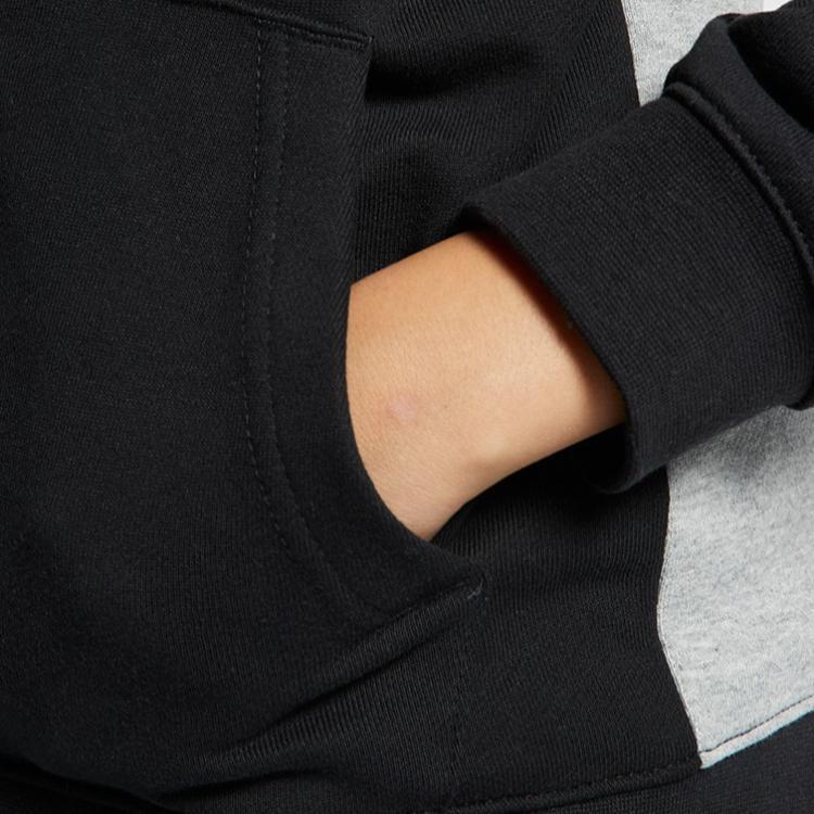Nike Knit Hooded Cardigan Kids Tops Black Gray BV0789-064