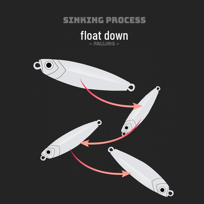 Yan Luya Long Cast Metal Jig for Freshwater & Saltwater Fishing - Sinking Lure with Blood Groove Hook for Bass, Walleye, & Mackerel