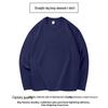 Heavyweight 300g Pure Cotton Long Sleeve White Basic T-shirt, Unisex Solid Color Base Layer