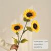 Silk Artificial Sunflower Long Stem Decorative Sunflower Fake Flowers Bouquet  Table Centerpiece