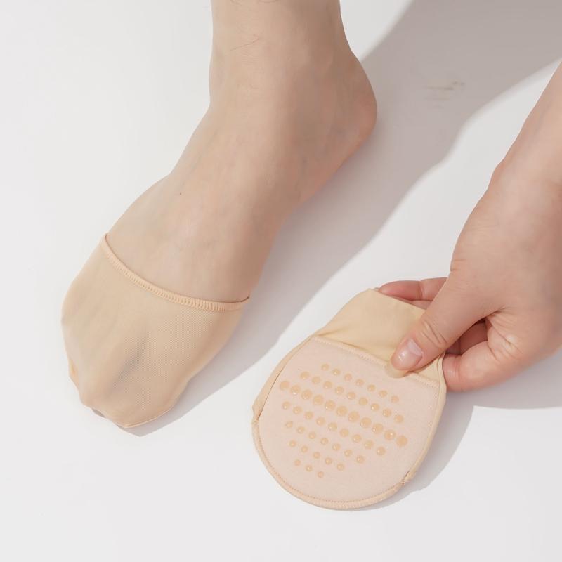 Ballenpolster Socken Damen Zehenschutz mit Polsterung Unsichtbare Halbsocken mit Schwammpolster