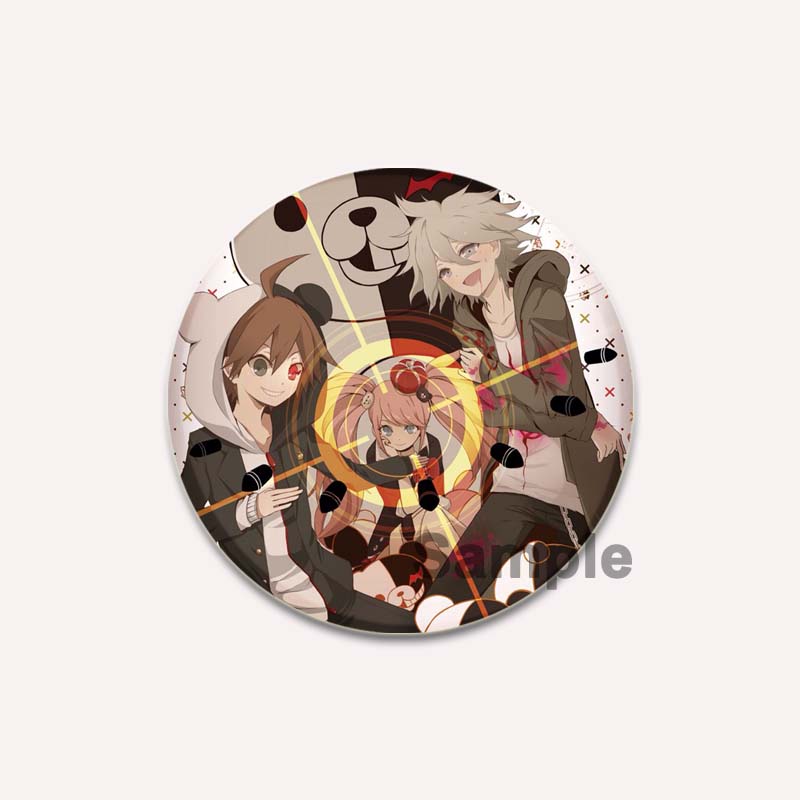 32/44/58MM Inferenz Abenteuer Spiel Anime Broschen Danganronpa HD Print Abzeichen Rucksack Kragen Cartoon Revers Pins Schmuck Geschenke Zubehör
