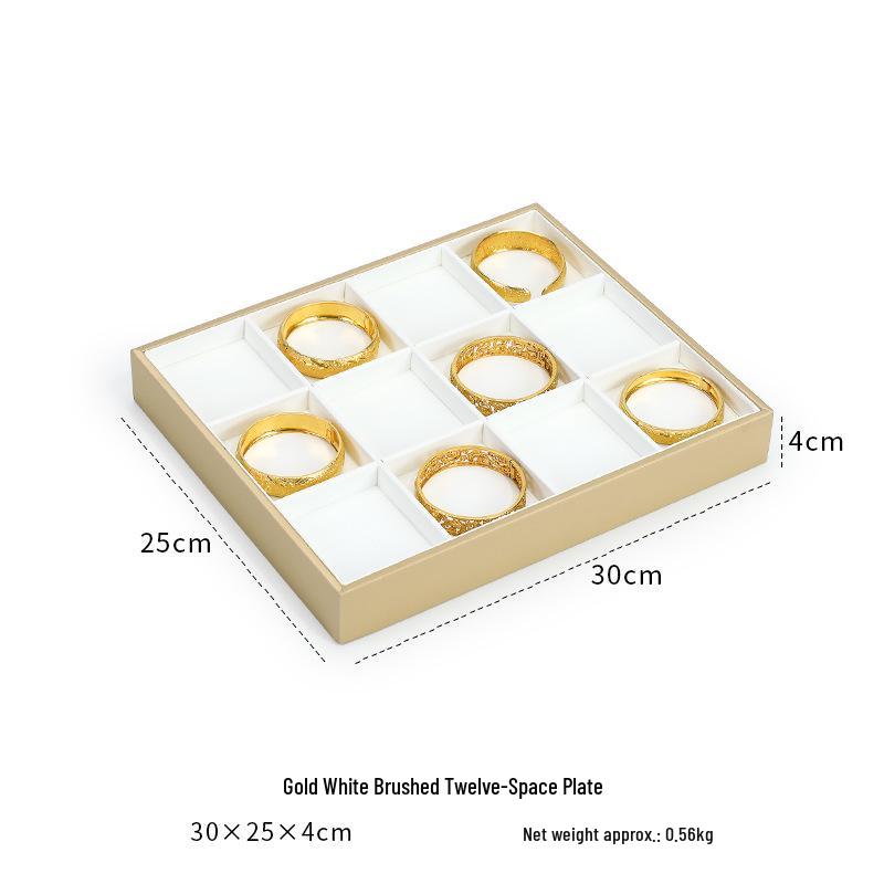 Ya Yu Jin Bai Jewelry Display Tray for Bracelets, Ear Studs, Necklaces - Silver & Gold