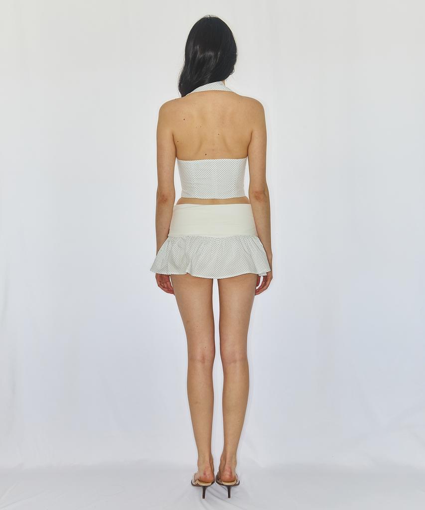 Yuhili Shirring Mini Skort / Ivory
