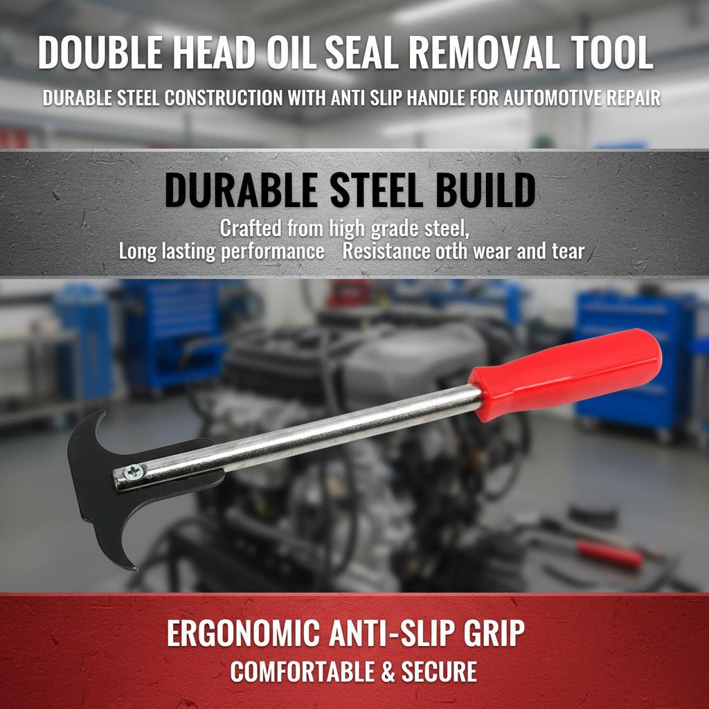Double Head Oil Seal Removal Tool Durable Steel Construction With Anti Slip Handle For Automotive Repair