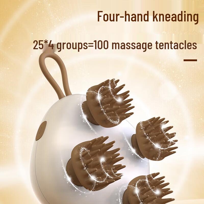 HEZHENG Cat Claw Octopus Head Massager CN Plug (adapter Included)
