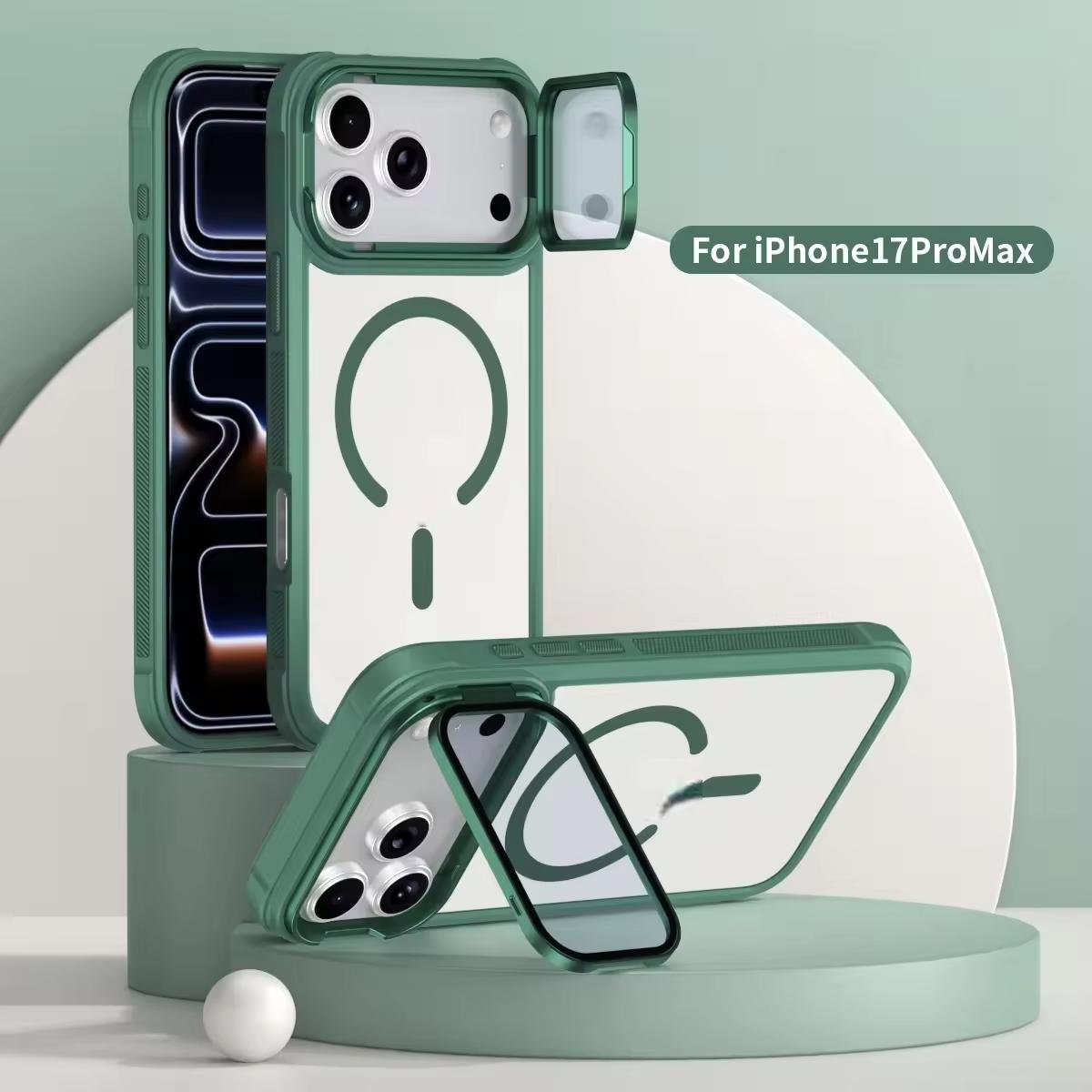 

Transparency Magnetic Phone Case For iPhone 17 Pro Max 14 15 Plus Air 11 12 13 16 Pro Camera Lens Claer Holder Protection Cover iPhone17 Pro