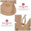 20Pcs Wooden Reindeer Face Christmas Tree Charms Pendants Hanging Tag Diy Craft Toys Sewing Accessories Elk Wood Chips Kids Hand