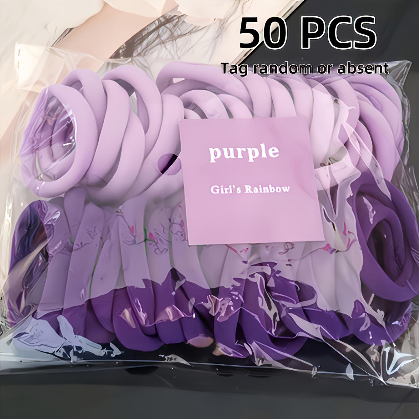 

50 packs of girls candy color without seams for children s colored hair rings high elastic towel rings candy color head rope