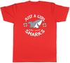 Girl Who Loves Sharks Unisexs TShirt Sea Fish Ocean Tee Gift