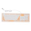 106 Keys Silicone Keyboard Waterproof Silent Keyboard Portable USB Wired Keyboard  Laptop Notebook