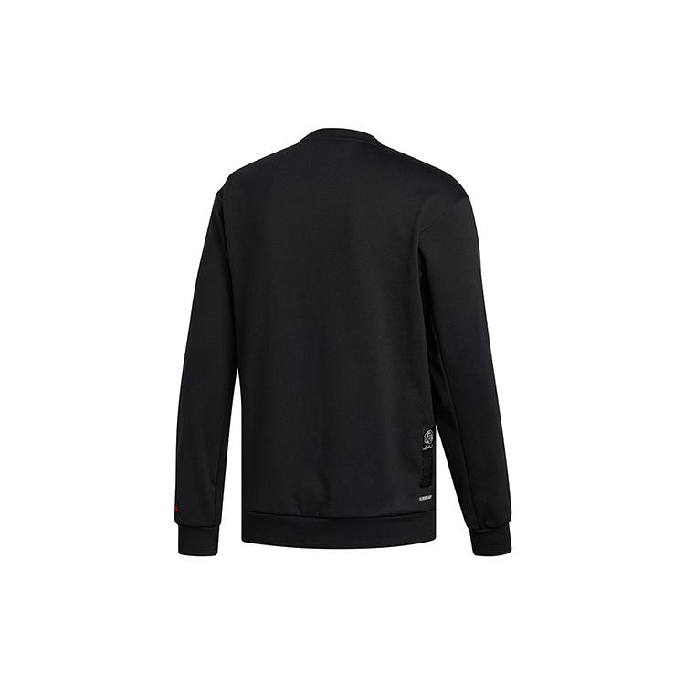 adidas Rose Crew Fleece Stay Warm Casual Sports Pullover Round Neck Black Men's FP8368
