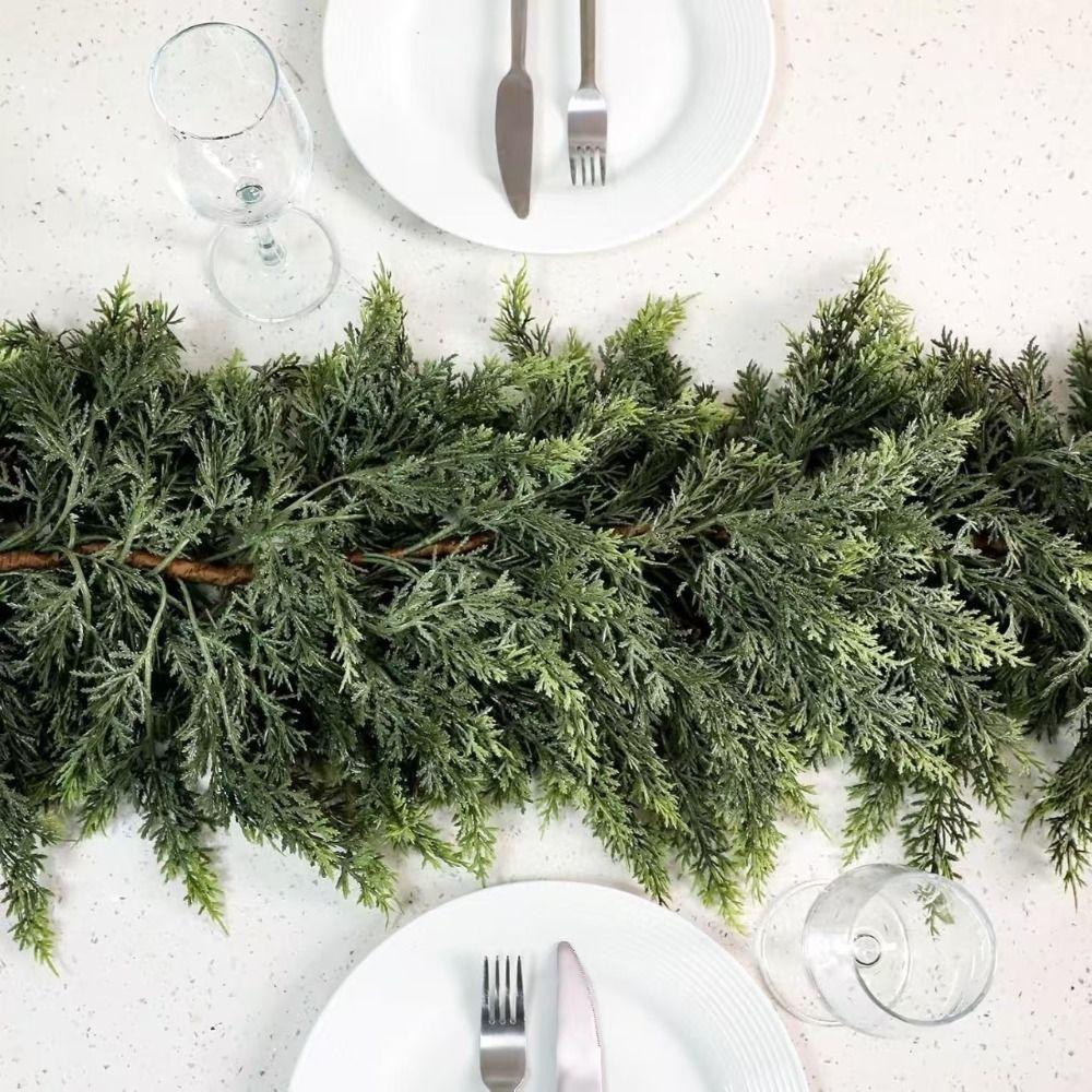 Green Artificial Norfolk Pine Garlands Wall Hanging Simulation Plant  Fireplace Decoration