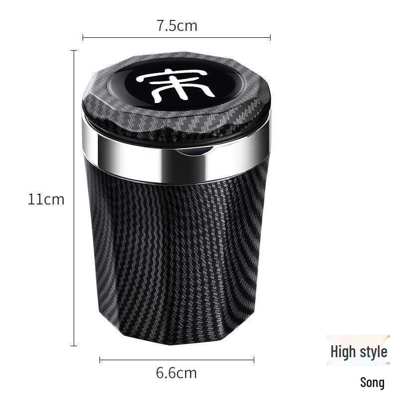 BYD Han DM-i 2025 Car Ashtray with Lid and Light, Flame Retardant, for Han L and Song L Interior Modification