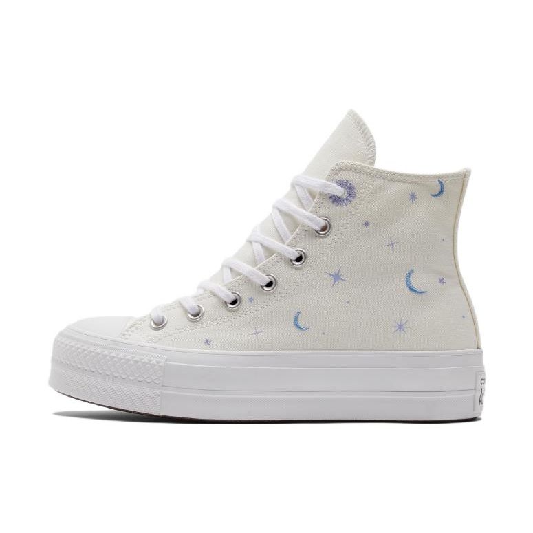 Converse Chuck Taylor All Star Lift Trendy Comfortable Versatile High-Top Canvas Shoes Women Sneaker Light-Purple A02895C