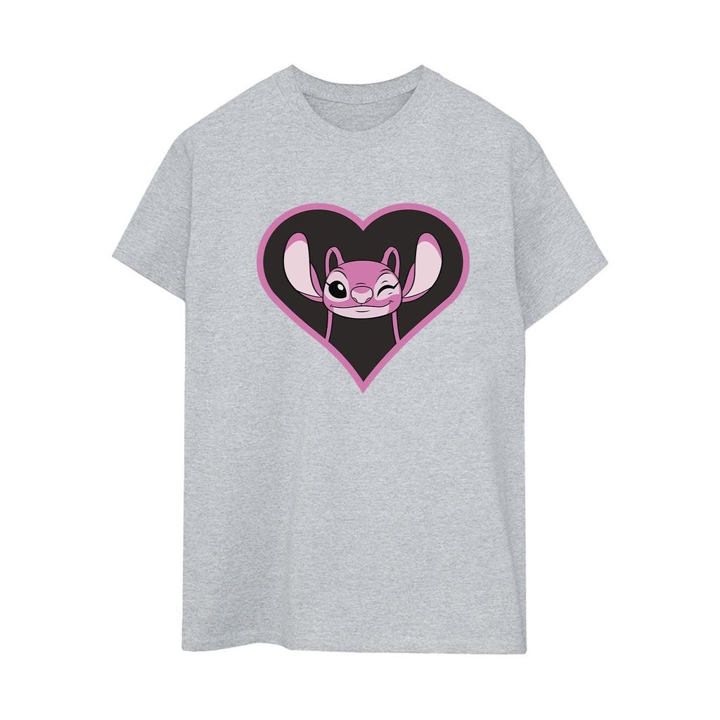 Lilo & Stitch Womens/Ladies Angel Heart Boyfriend T-Shirt
