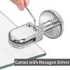 4 PCS Glass Clamps 304 Glass Bracket Adjustable Glass Clip 8mm Glass Shelf Clamp Holder Glass Panels with 40mm Rod