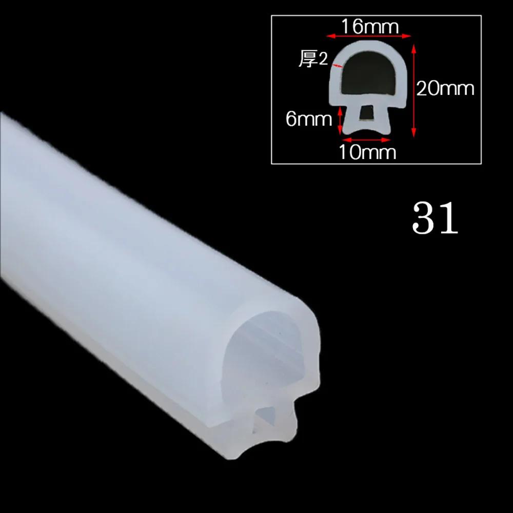 Rote Pilzkopf-Dichtungsleiste Silikon Hochtemperatur Ofenbrücke Aluminium Türfenster Dichtungs-Schallschutzleiste