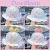 Summer Baby Girl Sun Hat With Wide Brim And Adjustable Chin Strap For Sun Protection