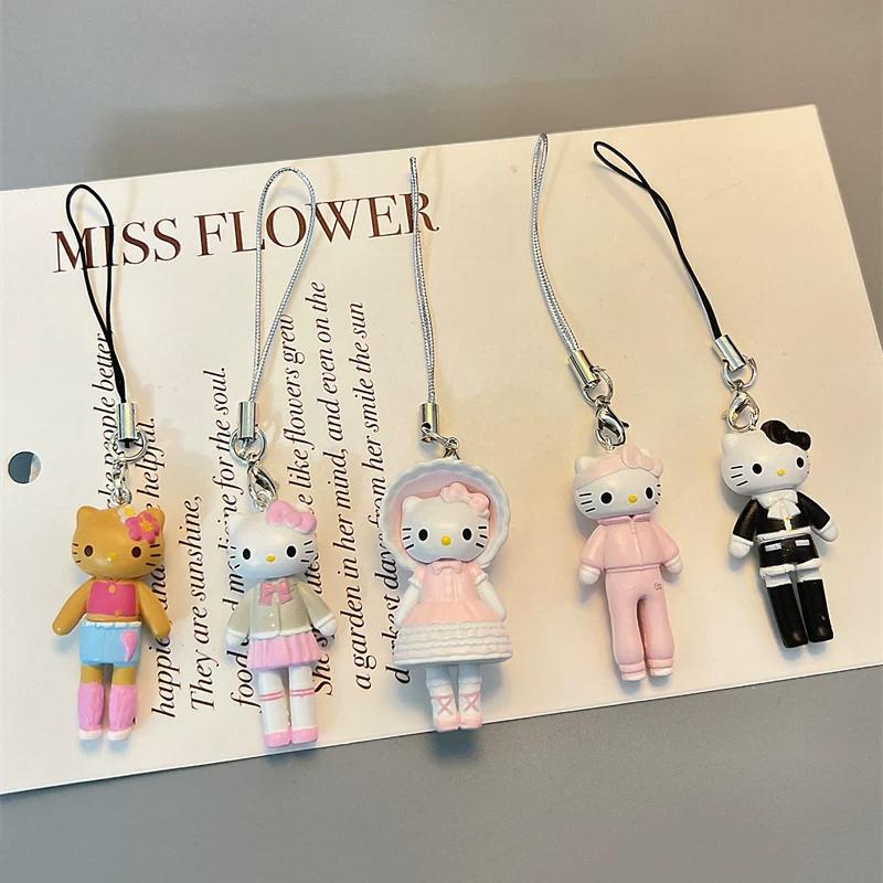 Long Legged s Phone Chain s Long Leg Hellokitty Cartoon Keyring Creative Bag Pendant Keychain on The Phone Gift