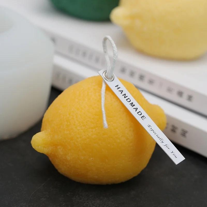 3D Lemon Silicone Soap Mold for Homemade Soap Making Lime Silicone Chocolate Mousse Cake Pastry Baking Mold Candle Lotion Mold