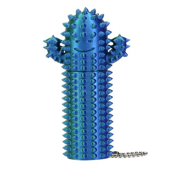 Stress Relief Spiky Cactus Fidget Toy Textured PLA Smiling Cactus Toy Portable Travel Cactus Pain Stimming Tool Sensory Toy