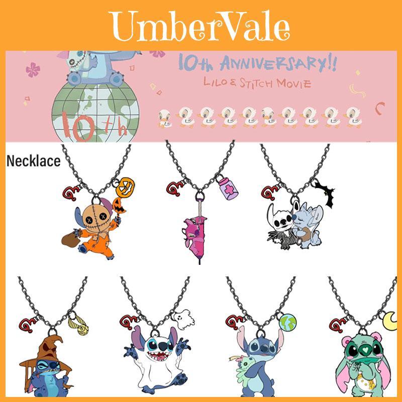 Adorable Cartoon Stitch Necklace With Zinc Alloy Material Electroplated Craft