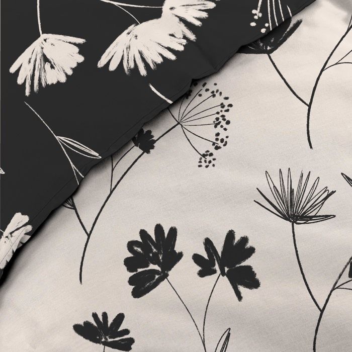 Parure de lit en percale de coton 240 x 260 cm Iris beige