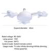 Modern E27 LED Ceiling Fan Light Remote Control Foldable Multi Head Invisible Fan Lamp 3 Speed Dimmable Low Noise Indoor