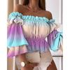 JPNTKY Women's Fashion Casual Short Sleeve Blouses & Shirts