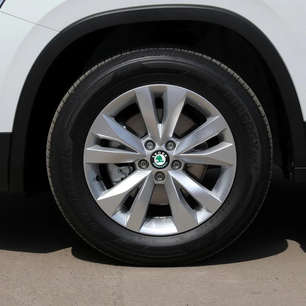 Car Sticker 2025 Hot 4Pcs 56/60/65/68MM Wheel Center Hub Caps Sticker Tire Rim Cover For Skoda Octavia A5 3 2 VRS Vision Kodiaq