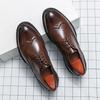 Factory Direct Sales Large Size Casual Leather Shoes Men's Size 46 Men's Block Flower Business Pointed Heightening Leather Shoes