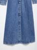 Spring Women's Denim Lapel Long Sleeve Dress