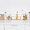 Multi-Compartment Wooden Oil Bottle Display Stand 4-hole Stand Kitchen Storage Shelf  Bar Counter