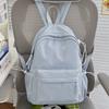 Schoolbag Schoolbag Female Junior High School High School Students Cute High Value Solid Color Backpack 1011 New Casual Large Capacity Backpack