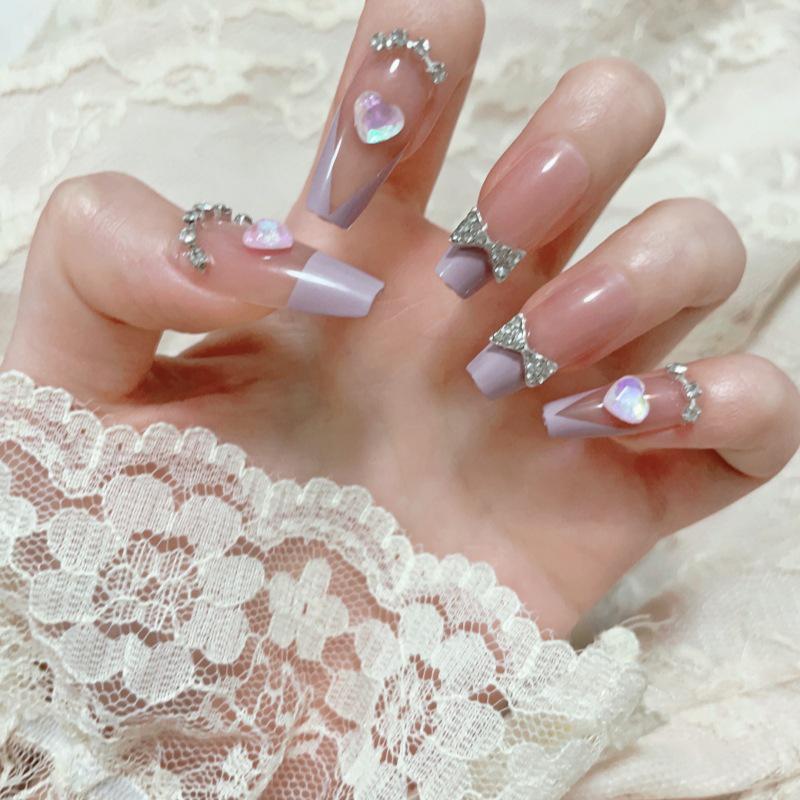Luxurious Handmade Translucent Nail Tips for Autumn/Winter – Soft Texture, High-Class Feel