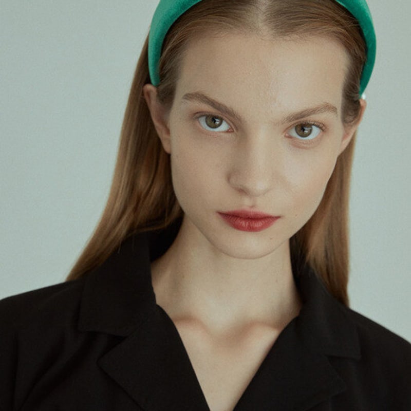 

Повязка на голову Elizabeth Moments из зеленого бархата Racing Green